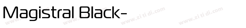 Magistral Black字体转换
